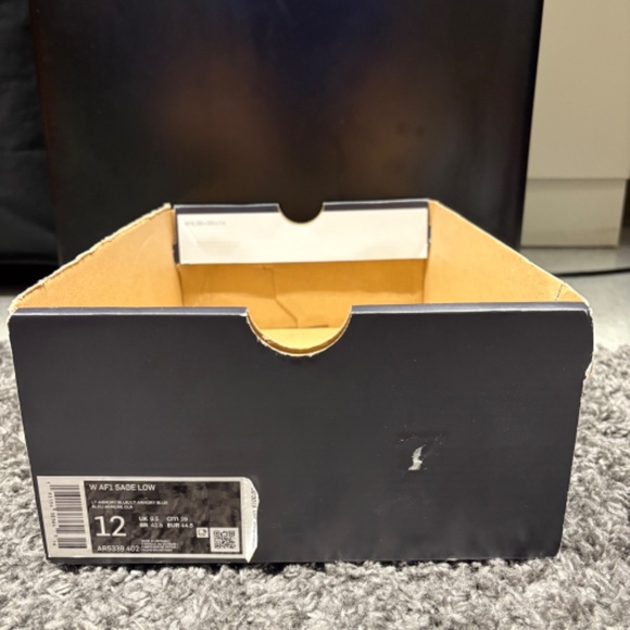 Nike Womens Air Force 1 Sage Low Sneakers Shoes Blue AR5339-402 Suede Women's 12 - Picture 5 of 6